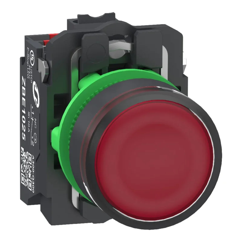 Schneider Electric - Drucktaster, Komplettgerät Leuchtdruckt. Rt 1S 1Ö XB5AW34B55 24V 22Mm Push In