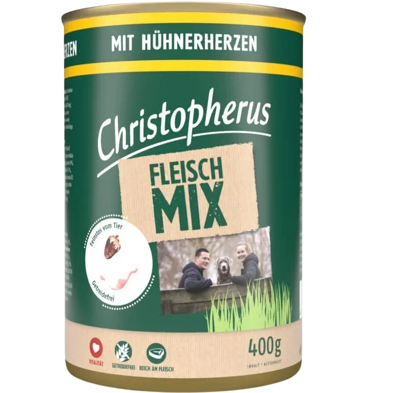 Christopherus Fleischmix Hühnerherzen 400 g