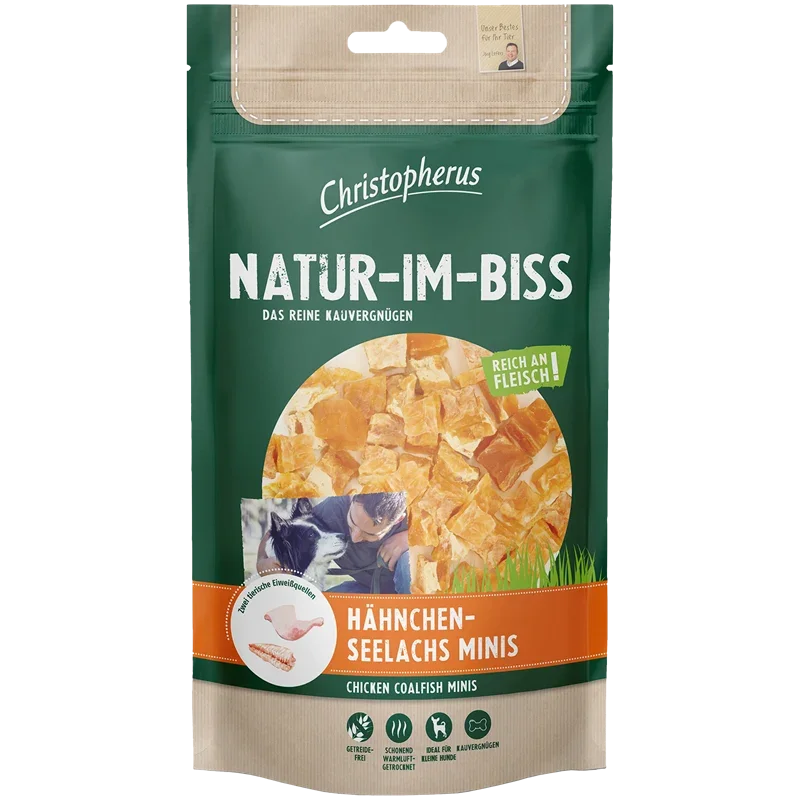 Christopherus Natur-Im-Biss Hähnchen-Seelachs-Minis 70 g