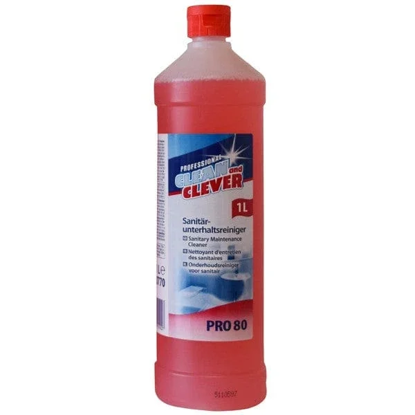 Sanitärunterhaltsreiniger PRO80 fresh Clean and Clever 1 Liter Flasche
