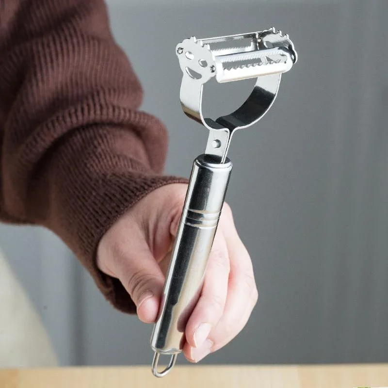 Edelstahl-Gemüseschäler mit ergonomischem Griff | Fritzel
