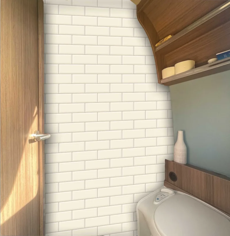 XXL Wand Dekorfolie "Metrofliesen Creme"