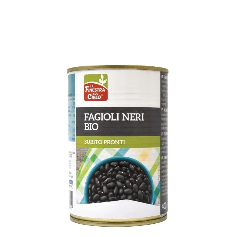 Alubias negras en lata La Finestra Sul Cielo 400 g
