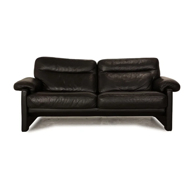 de Sede DS 70 Leder Dreisitzer Schwarz Sofa Couch