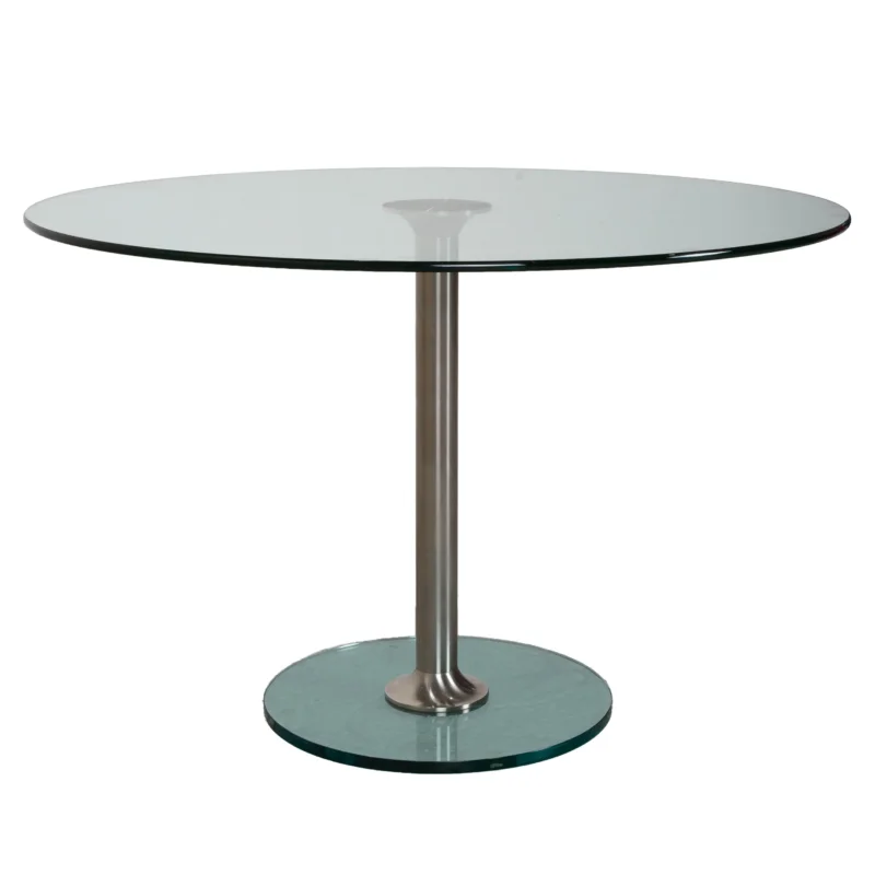 Draenert 1010 Lift Glas Esstisch Silber
