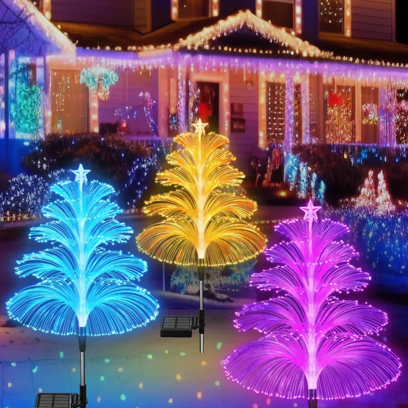 Lichtgarten Solarset – 3 Solarbetriebene LED Gartenlichter mit Farbwechsel