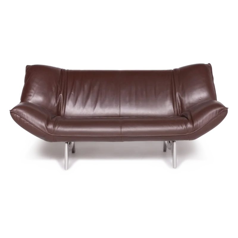Leolux Tango Leder Sofa Braun Echtleder Dreisitzer Couch #8548