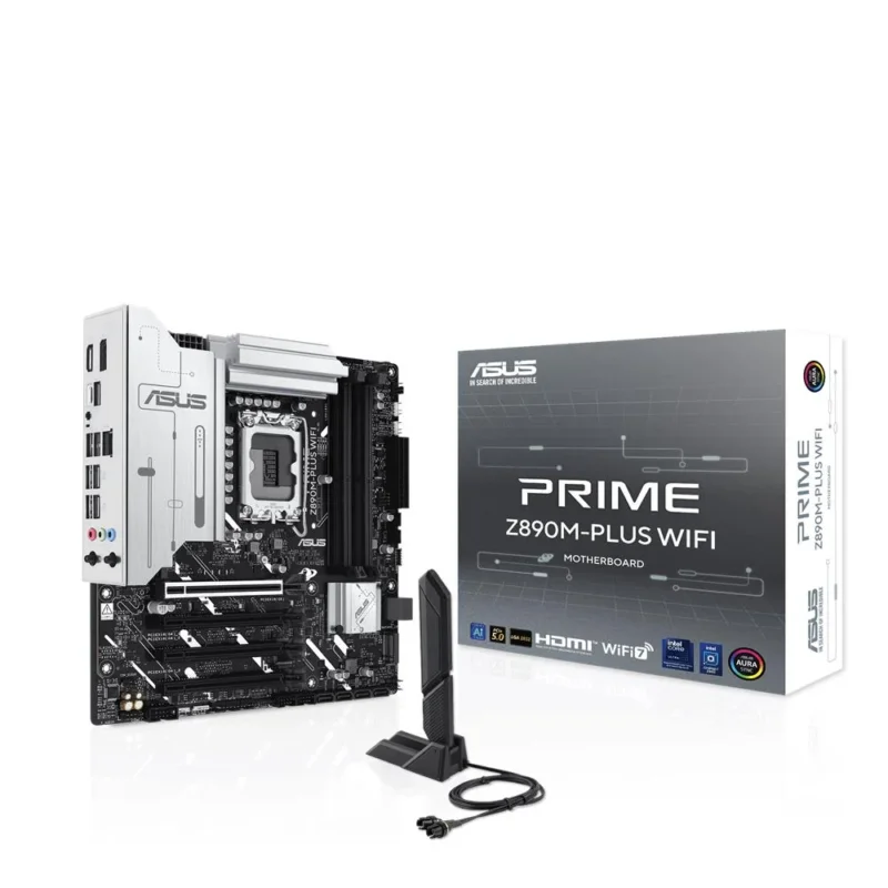 ASUS PRIME Z890M-PLUS WIFI Gaming Mainboard LGA 1851 mATX DDR5 PCIe 5.0 WiFi 7