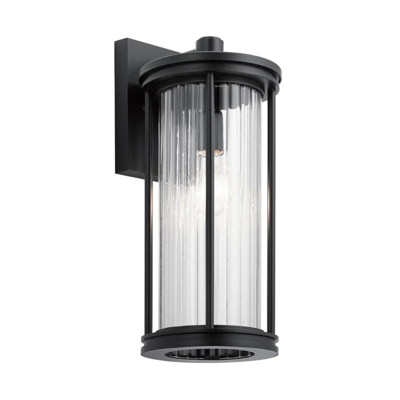 Barras 1 - flammige mittelgroße Wandlaterne - Schwarz - Elsteadlighting - KL - BARRAS2 - M - BK