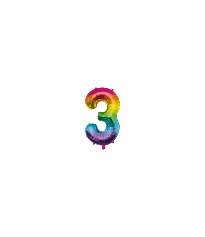 Foil Balloon 40 cm - no.3 Rainbow van Paper Dreams koop je bij Partywinkel