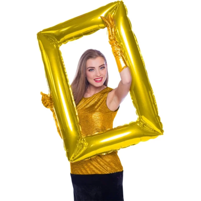 Folie Ballon Fotolijst Goud 85cm van Folat koop je bij Partywinkel