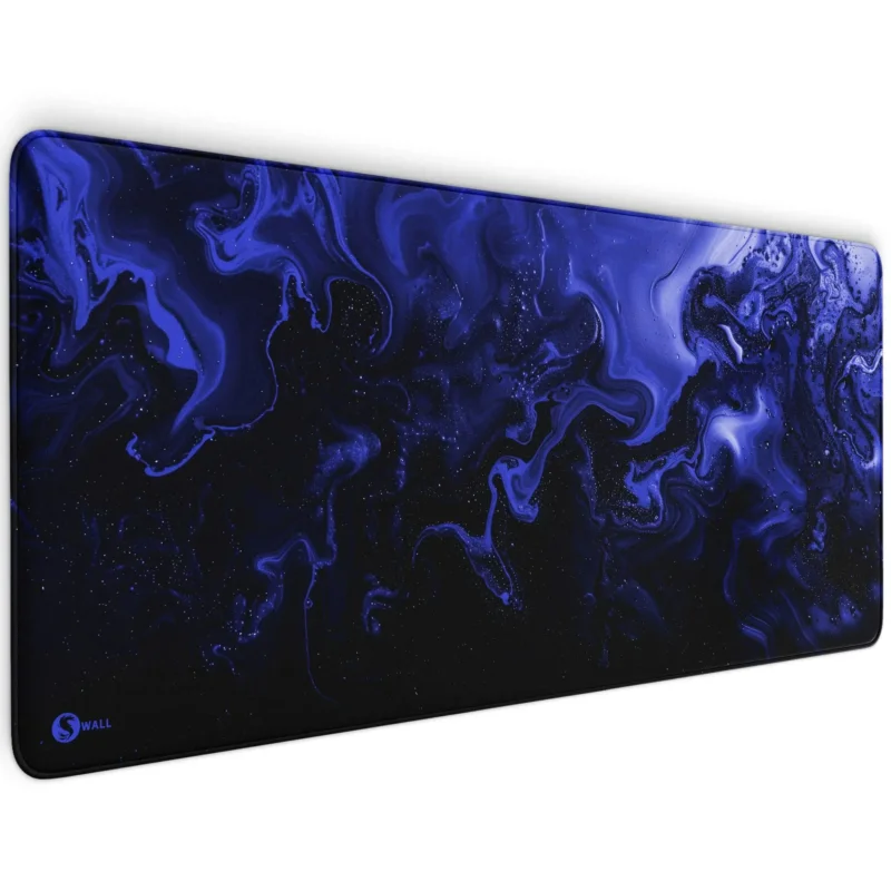 Gaming Mauspad XXL Liquid Schwarz Blau 90Degree Premium 4mm - Sunnywall - Individualität trifft Design