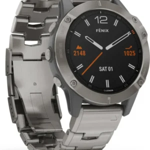 B-Ware Garmin Sportuhr Gps Uhr Smartwatch Uhr Fenix 6 Sapphire Titan 47mm Grau Onesize - 753759232849
