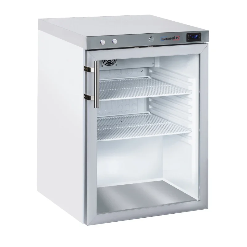 Casselin Gefrierschrank mit Glastür 140 L Weiß