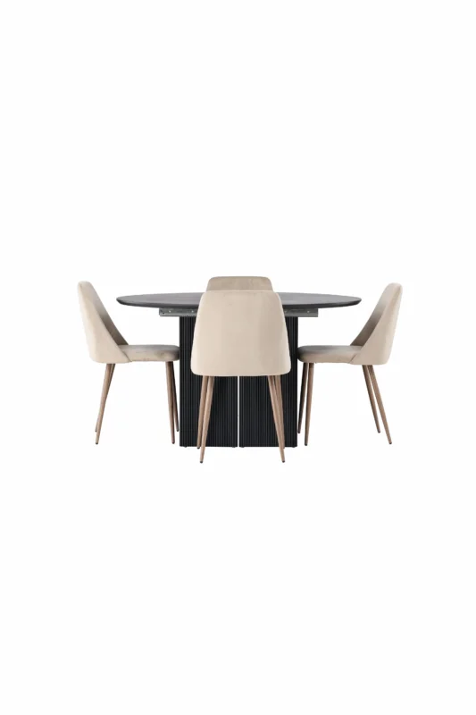 gr23539_1_os Dining Set Matilda Mit Den Stühlen Night Rundes Essgruppen Set Default Title