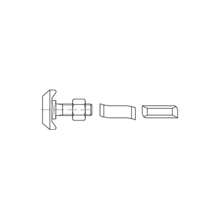 B-Ware Halfen Halfenschraube Schraube Verbindungssystem M12x50 Feuerverzinkt 50 Stück - 4051427493445