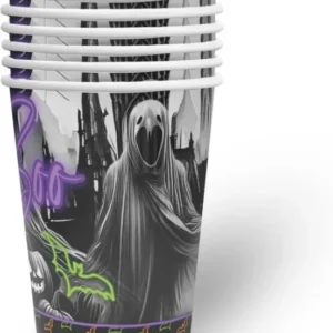 Halloween Bekers Boo 250ml 8st van VDV Benefit koop je bij Partywinkel
