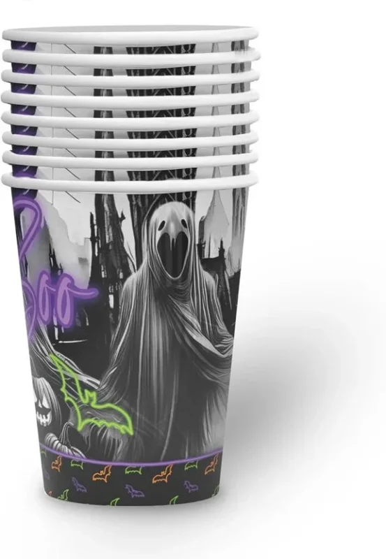 Halloween Bekers Boo 250ml 8st van VDV Benefit koop je bij Partywinkel