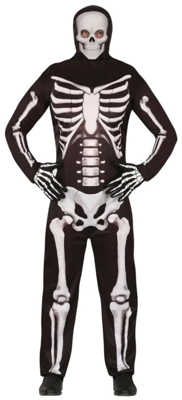 Halloween Kostuum Zwart Wit Skelet 2 delig van Fiestas Guirca koop je bij Partywinkel