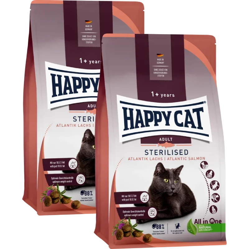 Sparpaket Happy Cat Sterilised Atlantik Lachs 2 x 10 kg