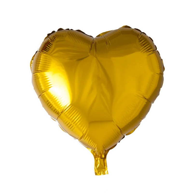 Helium Ballon Hart Goud 45cm leeg van WeFiesta koop je bij Partywinkel