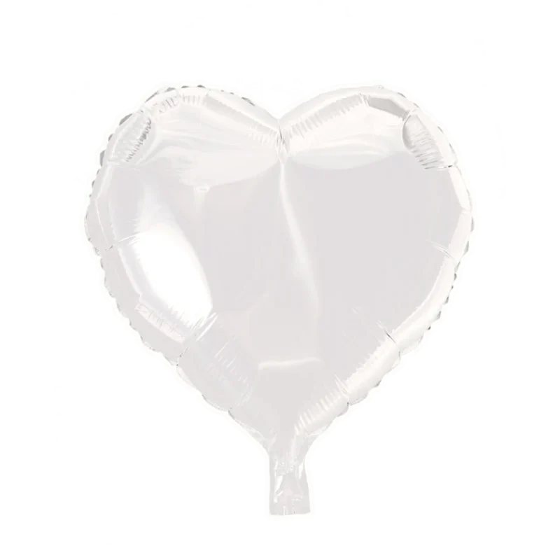 Helium Ballon Hart Wit 45cm leeg van WeFiesta koop je bij Partywinkel