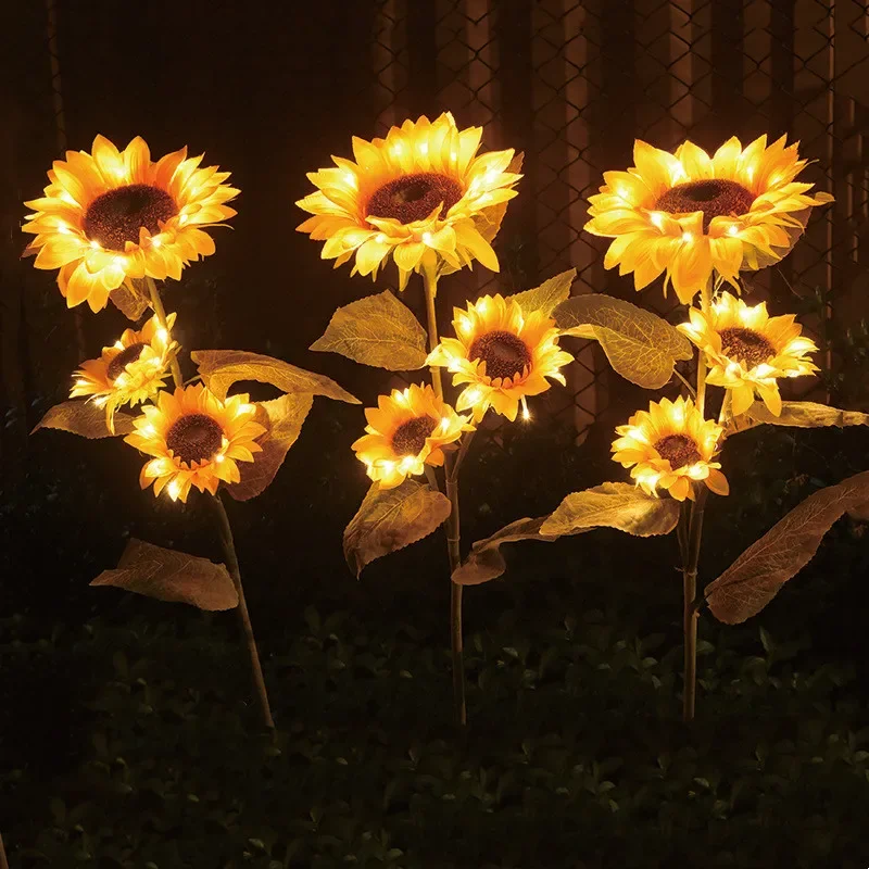 Sonnenblumen-Solar-Gartenleuchten