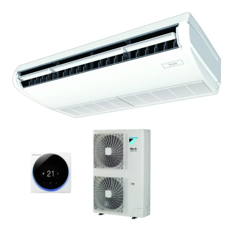 climatizzatore condizionatore daikin pensile a soffitto dc inverter 36000 btu fha100a monofase r 32 wi fi optional con comando a filo