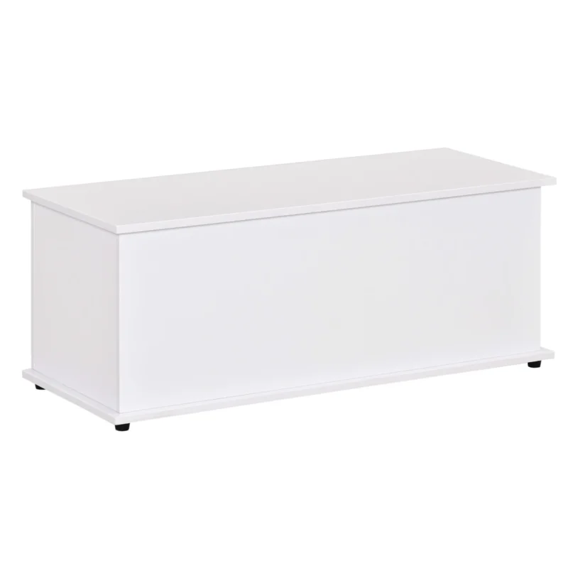 easycomfort easycomfort panca contenitore multiuso in legno truciolare con coperchio apribile per camera e ingresso 100x40x40cm bianco
