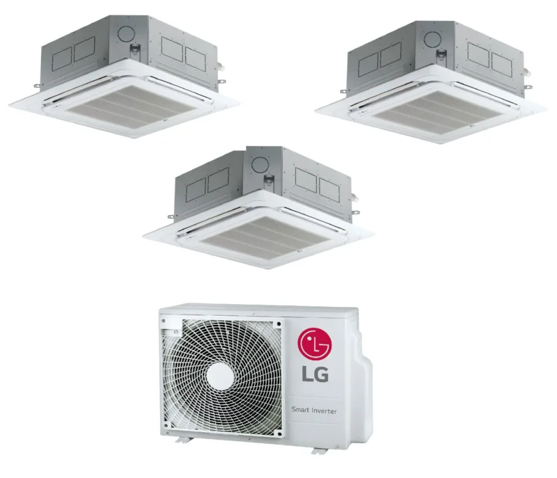 lg condizionatore a cassetta trial split lg standard 999 btu con mu3r19 r 32 wi fi optional con pannello