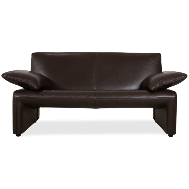 Jori Linea Leder Zweisitzer Braun manuelle Funktion Sofa Couch