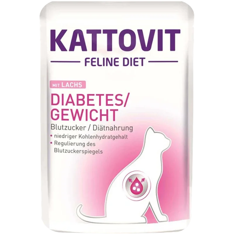 Kattovit Feline Diet Diabetes Lachs 85 g