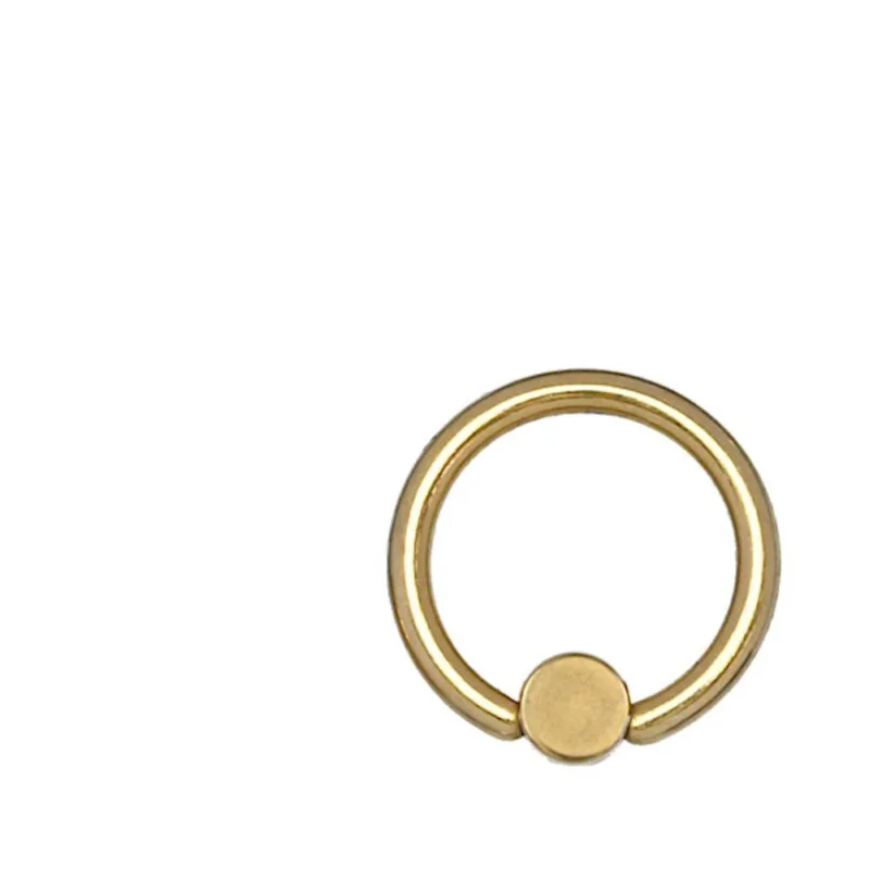 Klemmkugel Piercing Scheibe Edelstahl Gold PVD - chic - net.de