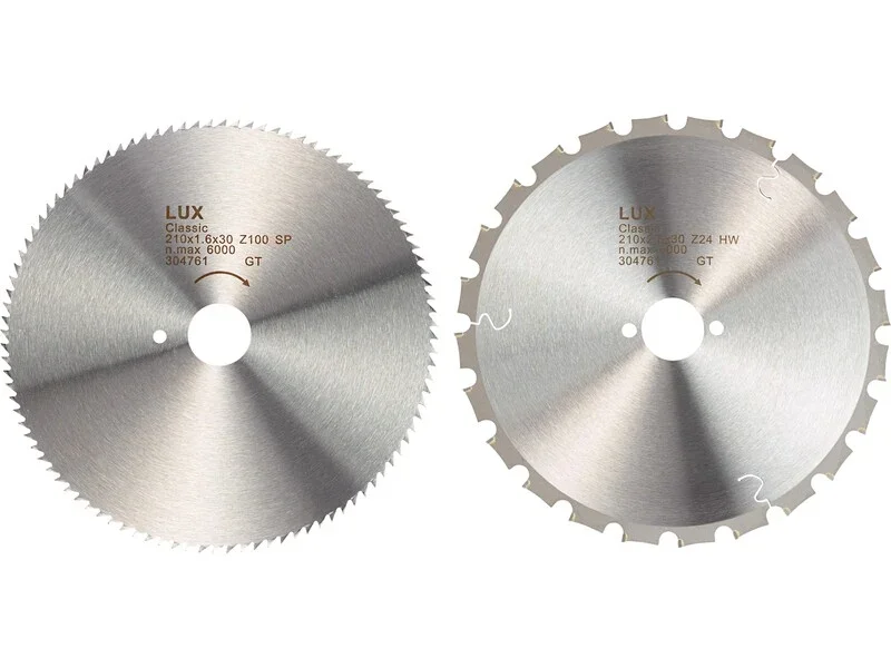 LUX-TOOLS Kreissägeblatt Holz 210mm 2-teilig Sägeblätter Handkreissäge Zubehör - 4007873047619