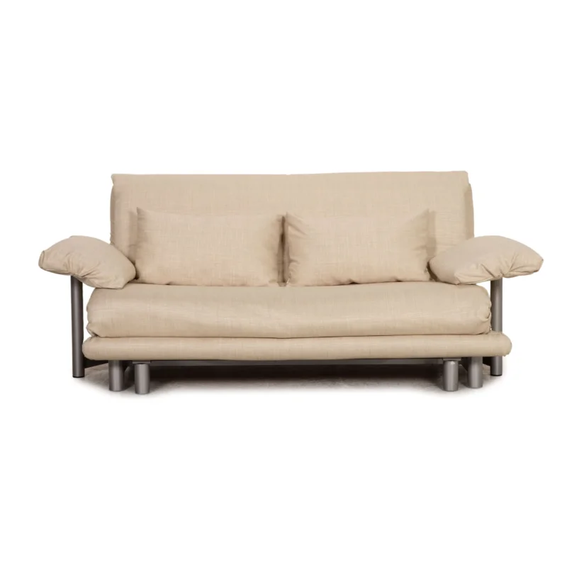 ligne roset Multy Stoff Sofa Creme Dreisitzer Couch Funktion Schlaffunktion Neubezug