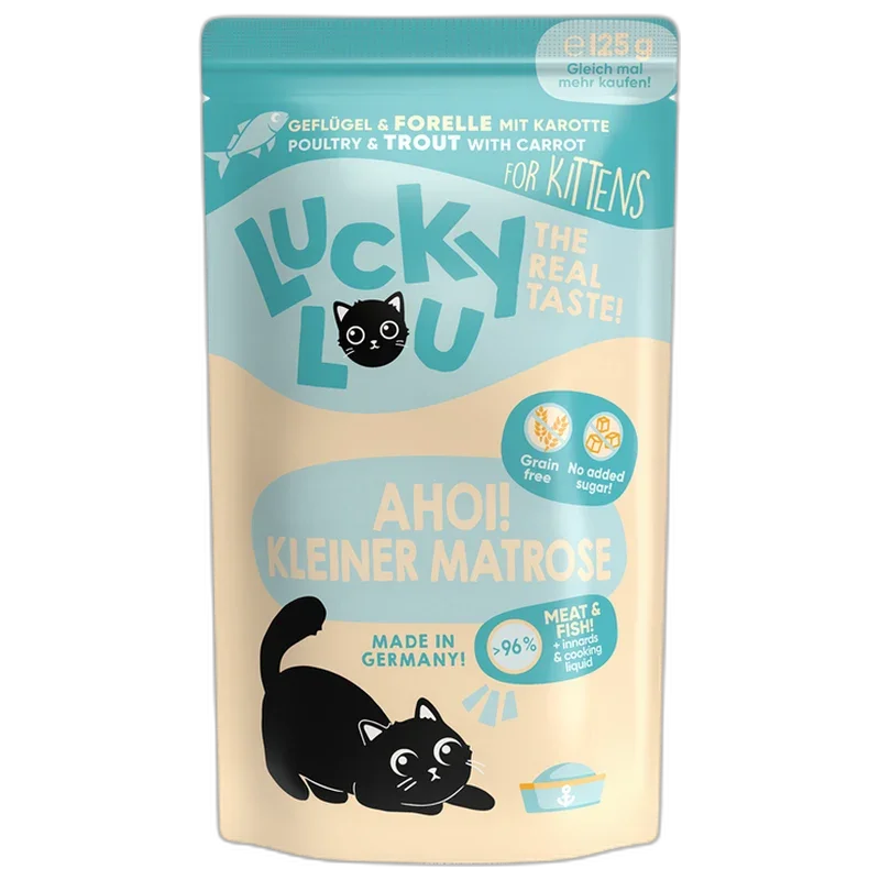 Lucky Lou PB Lifestage Kitten Geflügel + Forelle 125 g