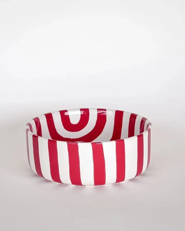 Magazin Minori - STRIPES Schale (600 ml) • tramonto red - ROSA ECK Concept Store