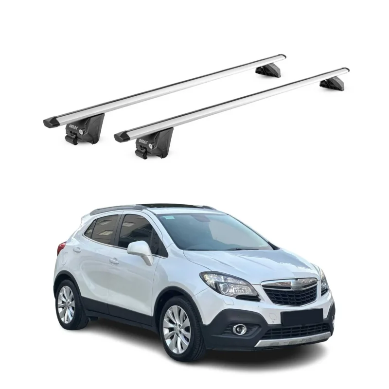 Dachträger Grundtäger für Opel Mokka  Mokka X 2012-2019 100kg Alu Grau 2tlg ABE