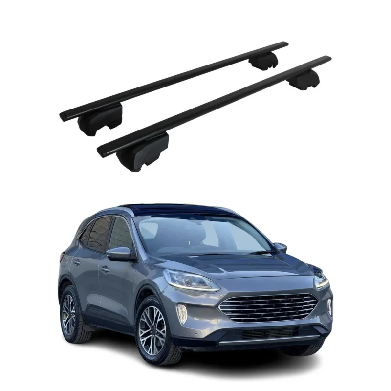 Dachträger Grundträger für Ford Kuga III 2019-2026 75kg Stahl Schwarz 2 tlg