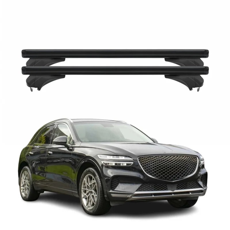 Menabo Dachträger Grundtäger für Genesis GV70 2020-2026 Aluminium Schwarz 2 tlg
