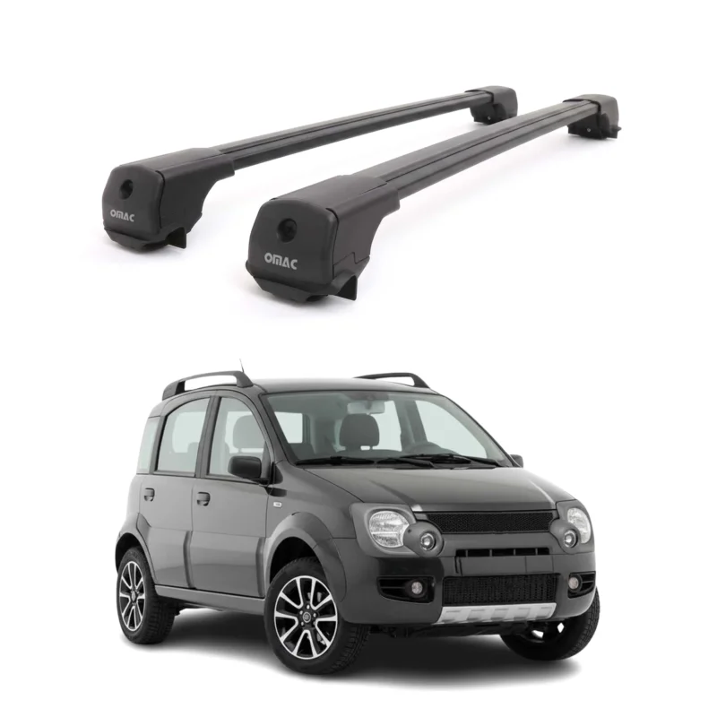 Dachträger Grundträger für Fiat Panda Cross 2012-2026 Aluminium 75kg Schwarz 2x