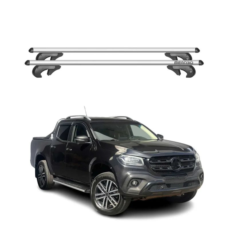 Menabo Dachträger Grundtäger für Mercedes X Klasse 470 2017-2020 90kg Alu Silber