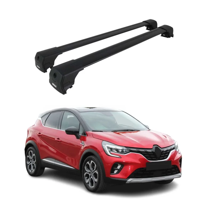 Dachträger Grundtäger für Renault Captur II 2019-2026 75kg Aluminium Schwarz 2x
