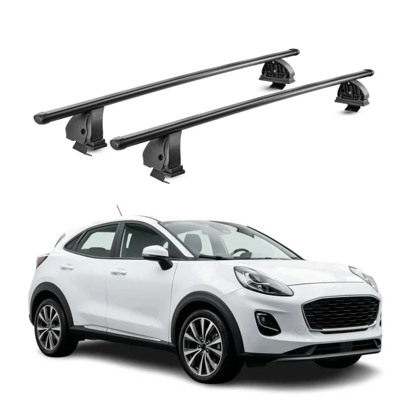 Stahl Dachträger für Ford Puma 2019-2026 TÜV Abschließbar 75 kg 2tlg Schwarz