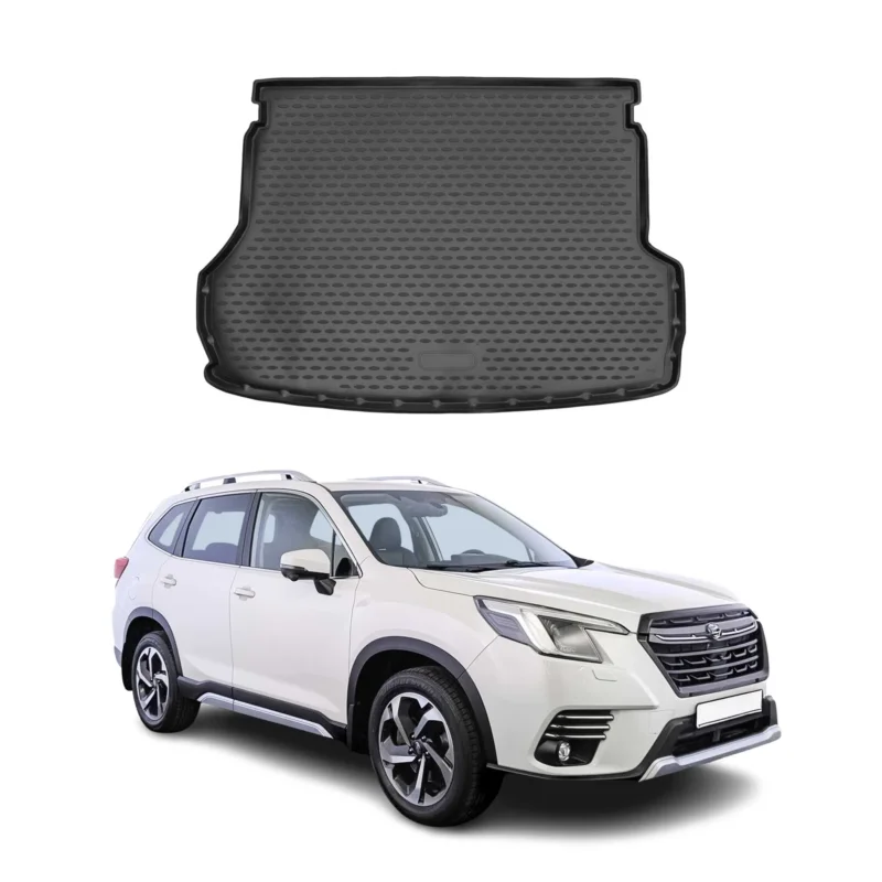 Kofferraummatte Kofferraumwanne für Subaru Forester V 2018-25 Gummi TPE Schwarz