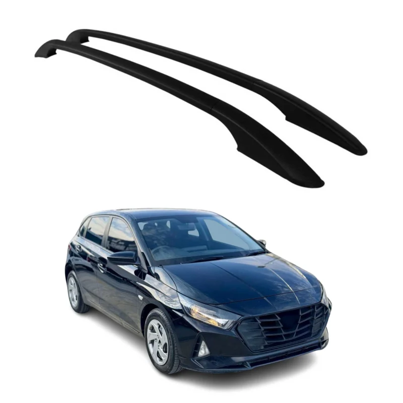 Dachreling Relingträger für Hyundai i20 III 2020-26 Aluminium Schwarz 2x