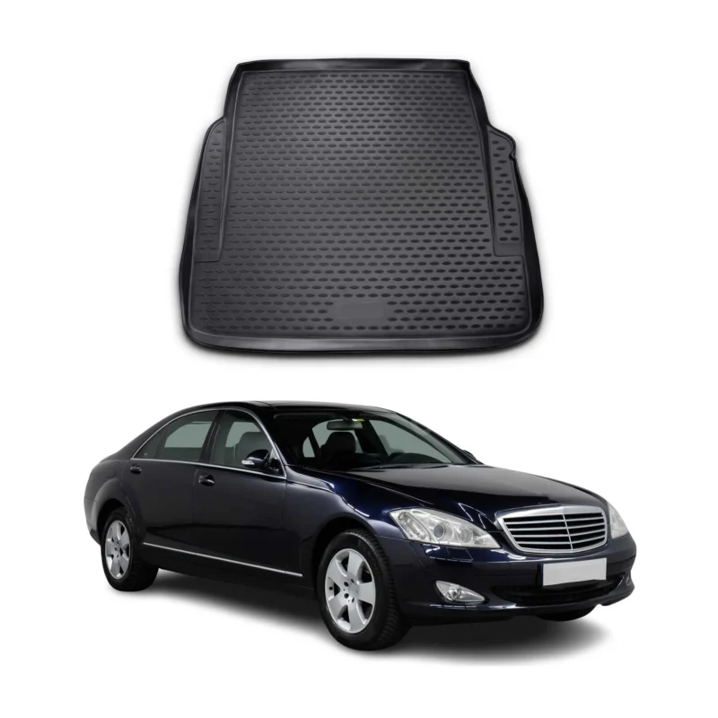 Kofferraummatte Kofferraumwanne für Mercedes S Klasse W221 2005-2013 Gummi TPE