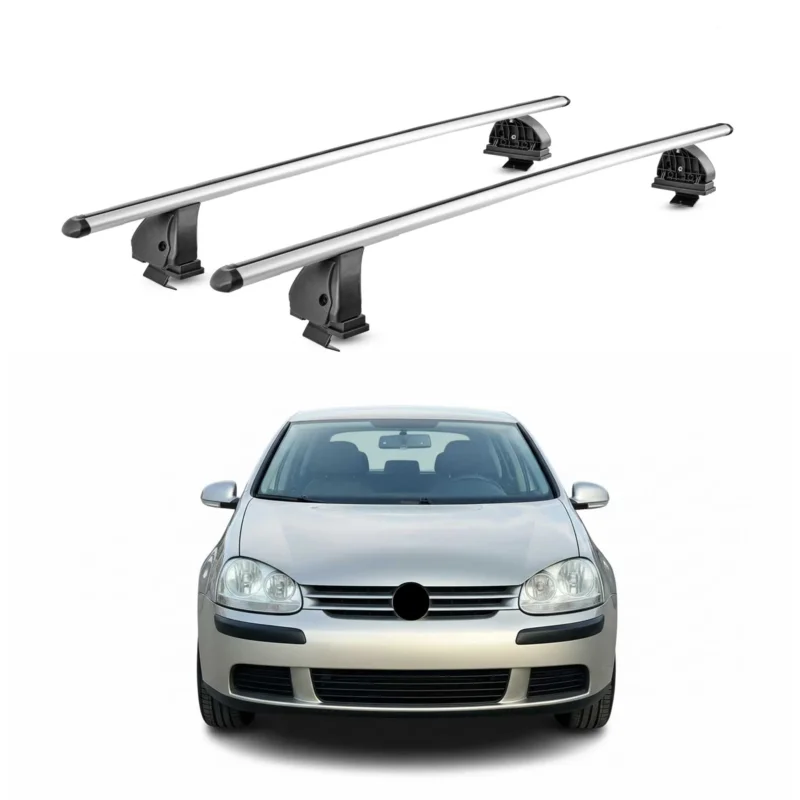 Alu Dachträger für VW Golf mk5 / Golf mk5 Plus 2004-2009 5Tür TÜV 2tlg Silber