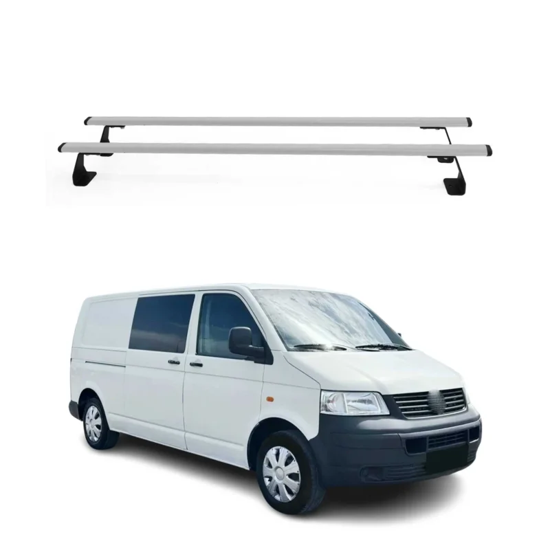 Dachträger für VW T5 T6 Transporter Multivan Caravelle 2003-2024 Stahl Silber 2x
