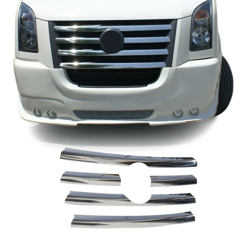 Kühlergrill Leisten Grillleisten für VW Crafter 2006-2012 Edelstahl Chrom 5tlg